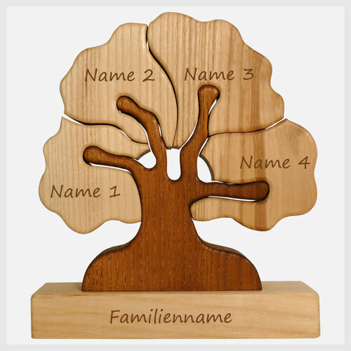 Familienbaum, 4 Gravurfelder